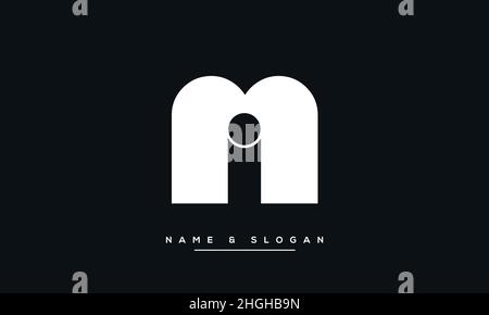 Modern abstract letter MI, IM logo design. Minimal MI, IM initial based icon vector Stock Vector