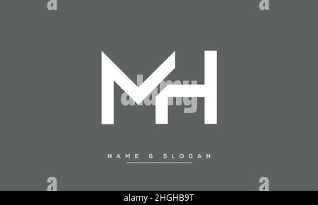 HM H M initial based modern minimal creative logo vector template image ...