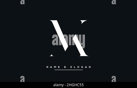 Modern abstract letter MK, KM logo design. Minimal MK, KM initial based icon vector Stock Vector