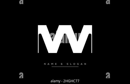 Modern abstract letter MM, M logo design. Minimal MM, M initial based icon vector Stock Vector