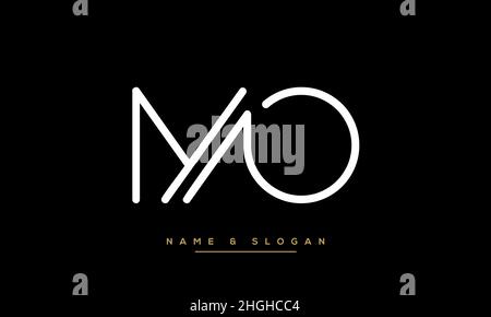 Modern abstract letter MO, OM logo design. Minimal MO, OM initial based icon vector Stock Vector