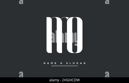 Modern abstract letter MO, OM logo design. Minimal MO, OM initial based icon vector Stock Vector