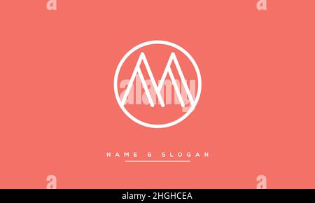 Modern abstract letter MO, OM logo design. Minimal MO, OM initial based icon vector Stock Vector