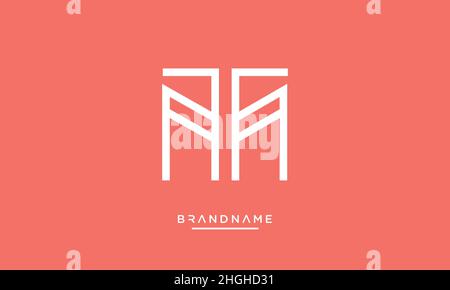 Modern abstract letter MT, TM logo design. Minimal MT, TM initial based icon vector Stock Vector