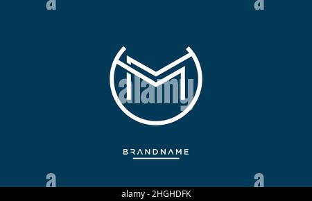 Modern abstract letter MU, UM logo design. Minimal MU, UM initial based icon vector Stock Vector