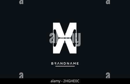 Modern abstract letter MW, WM logo design. Minimal MW, WM initial based icon vector Stock Vector