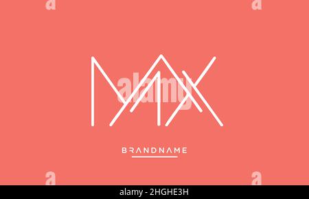 Modern abstract letter MX, XM logo design. Minimal MX, XM initial based icon vector Stock Vector