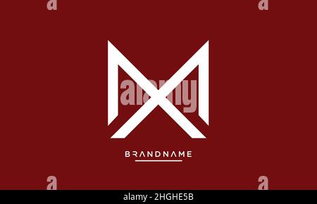 Modern abstract letter MX, XM logo design. Minimal MX, XM initial based icon vector Stock Vector