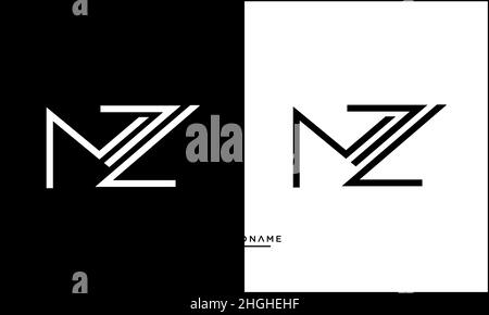 MZ M Z initial based modern minimal creative logo vector template image ...