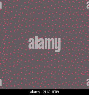 Simple seamless pattern. Abstract red balls on a dark background. Valentine's Day background. Flat design in boho style. Stock Vector
