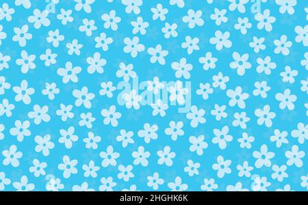 Floral seamless with hand drawn color flowers. Cute summer background. Modern floral compositions. Fashion vector stock illustration for wallpaper Stock Vector