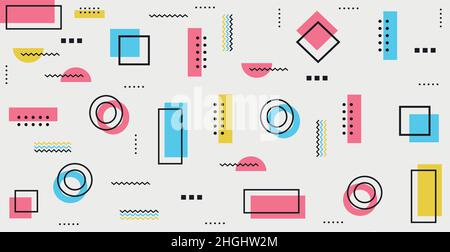 Abstract background with different geometric shapes - Vector Stock Vector