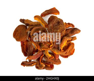 dried apricots isolated on white Stock Photo