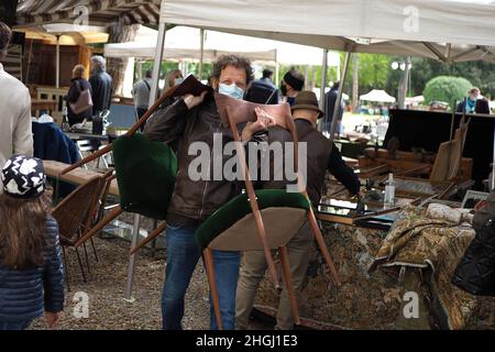 Italy Tuscany region Arezzo May 2 2021 Antiques Fair of