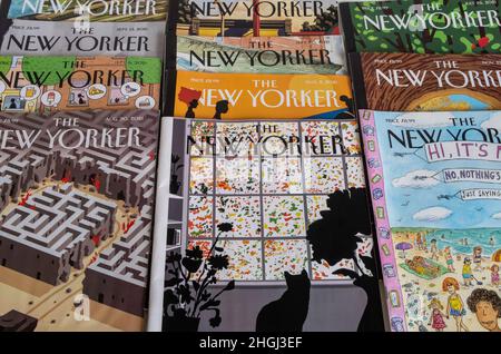 2021 'The New Yorker' weekly magazine front covers, USA Stock Photo