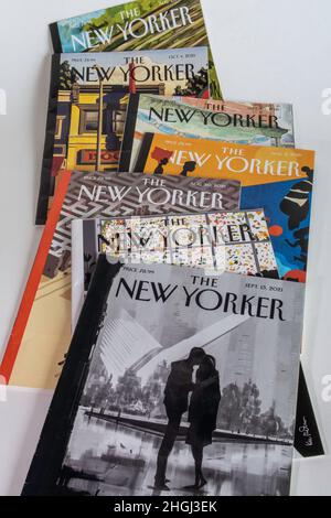 2021 'The New Yorker' weekly magazine front covers, USA Stock Photo