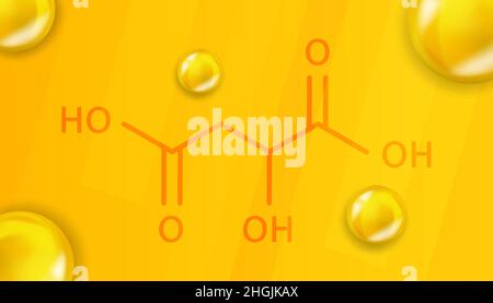 Malic acid molecular structure. Malic acid skeletal chemical formula ...