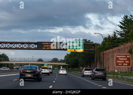 Jericho, NY, Aug. 21, 2021--Long Island is in the path of Henri, a tropical storm that has been upgraded to a category one hurricane. New York Gov. Cuomo has declared a state of emergency. Residents are urged to stay off the roads and take shelter. K.C. Wilsey/FEMA Stock Photo
