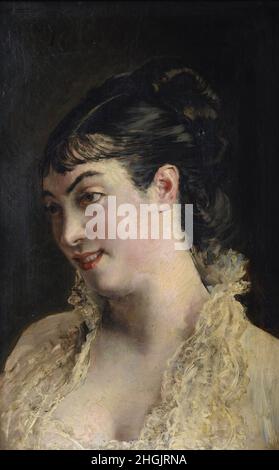 Boldini Giovanni - Private Collection - La bella donna- unknown date -  oil on wood 52 x 33 cm - Stock Photo