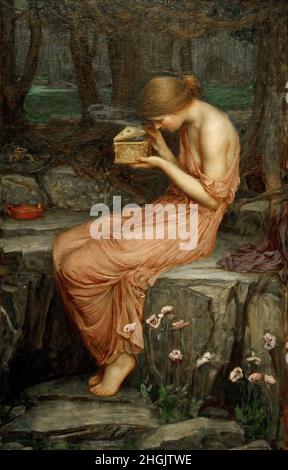 Psyche Opening the Golden Box 1903, Painting by John William Waterhouse