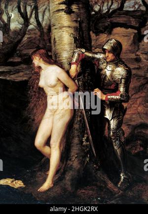 The Knight Errant - 1870 - oil on canvas 184,1 x 135,3 cm - Millais John Everett Stock Photo