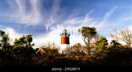 Nauset Lighthouse Stock Photo