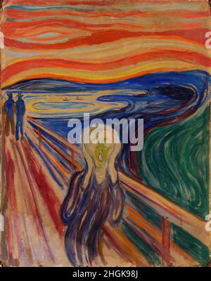 The Scream - 1910 - Oil on canvas 91 x 73,5 cm - Munch Edvard Stock Photo