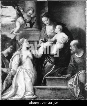 Paolo Veronese, The Mystic Marriage of St Catherine, painting in oil on ...