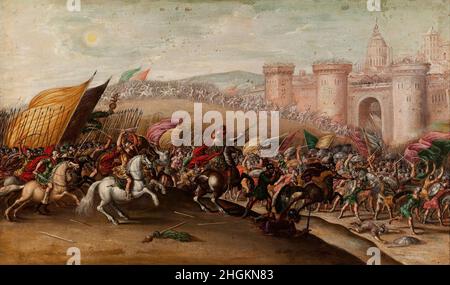 Circle of Juan de la Corte - The Capture of Hai by Joshua Stock Photo