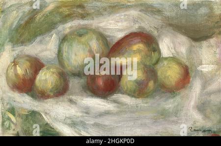 Renoir Auguste - Private Collection - Nature morte aux pommes - no date - Oil on canvas 21,7 x 35 cm Stock Photo