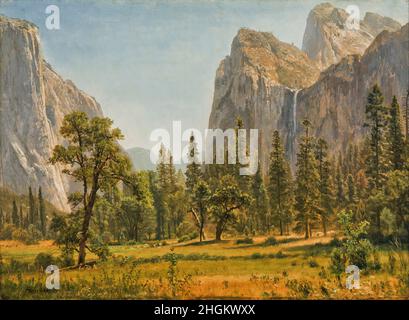 Albert Bierstadt - Bridal Veil Falls, Yosemite Valley, California Stock Photo