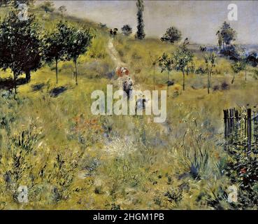 Musée d'Orsay - Chemin montant dans les hautes herbes - 1875c. - Oil on canvas 60 x 74 cm - Renoir Auguste Stock Photo