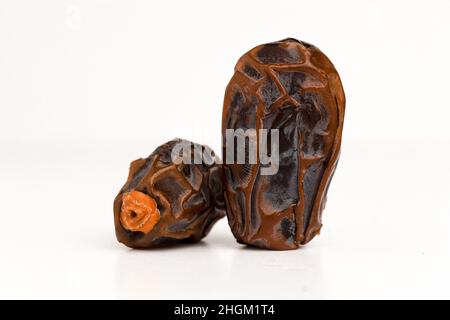 dried date isolated on white background one piece for cut out Stock Photo