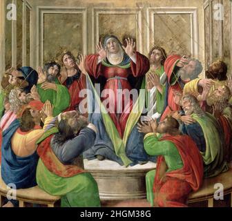 The Descent of the Holy Ghost - 1495 05 - olio su tavola 207 x 230 cm - Botticelli Sandro Stock Photo