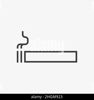 Smoking vector icon. Cigarette icon. Tobacco sign Stock Vector