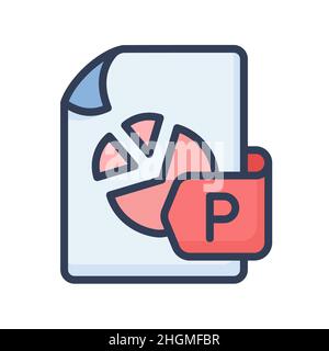 slide document file paper page single isolated icon with filled line style vector illustration Stock Photo