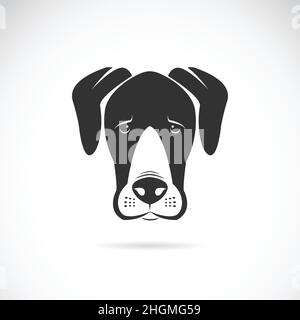 Vector  of a dog (Great Dane) on white background. Easy editable layered vector illustration. Stock Vector