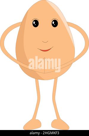 cute requesting egg cartoon Stock Vector