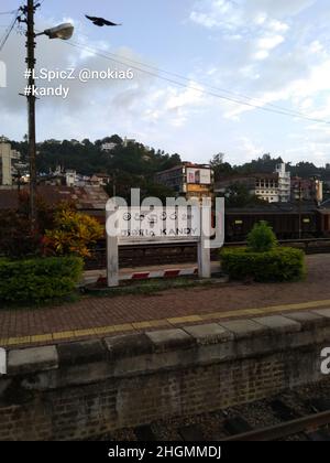 railway station on ceylon Stock Photo