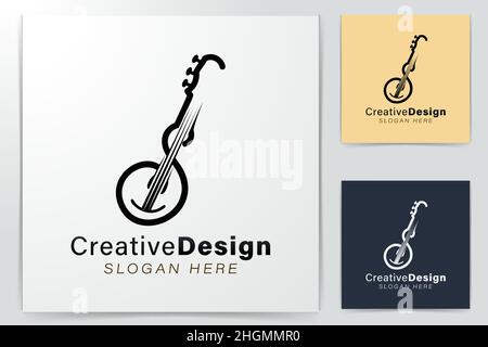 letter s. guitar logo Ideas. Inspiration logo design. Template Vector Illustration. Isolated On White Background Stock Vector