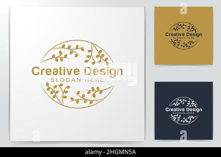 beauty ornament of grave. luxury and beauty designs logo Ideas. Inspiration logo design. Template Vector Illustration. Isolated On White Background Stock Vector