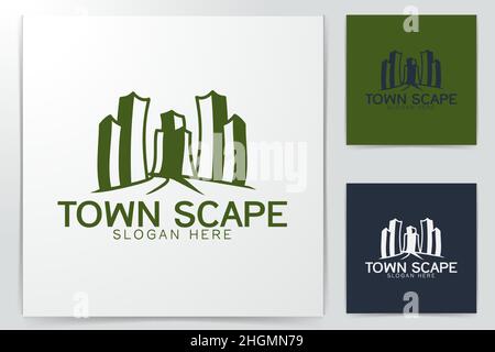 town scape logo design Stock Vector
