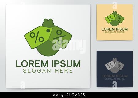 insect. prize tag. discount. sale logo Ideas. Inspiration logo design. Template Vector Illustration. Isolated On White Background Stock Vector