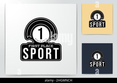 number one. best place. first logo Ideas. Inspiration logo design. Template Vector Illustration. Isolated On White Background Stock Vector