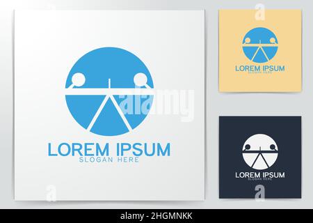 table pingpong. tennis table. sport logo Ideas. Inspiration logo design. Template Vector Illustration. Isolated On White Background Stock Vector