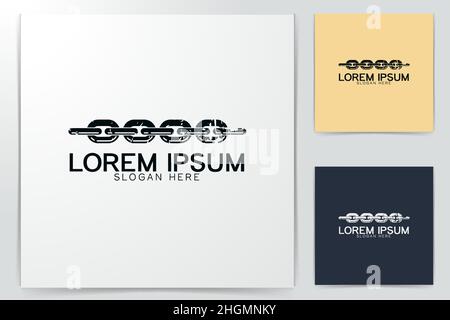 chain logo Ideas. Inspiration logo design. Template Vector Illustration. Isolated On White Background Stock Vector