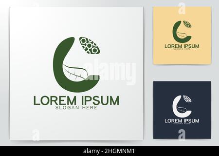 initial letter c and leaf logo Ideas. Inspiration logo design. Template Vector Illustration. Isolated On White Background Stock Vector
