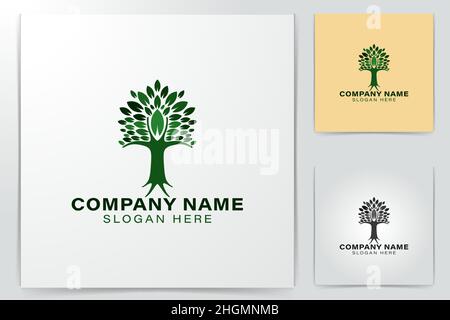 seed. tree. grown logo Ideas. Inspiration logo design. Template Vector Illustration. Isolated On White Background Stock Vector
