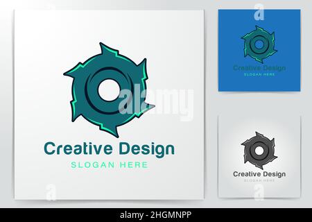cutter tool logo Ideas. Inspiration logo design. Template Vector Illustration. Isolated On White Background Stock Vector