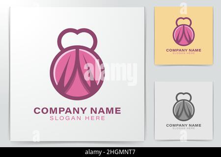 insect wing logo Ideas. Inspiration logo design. Template Vector Illustration. Isolated On White Background Stock Vector